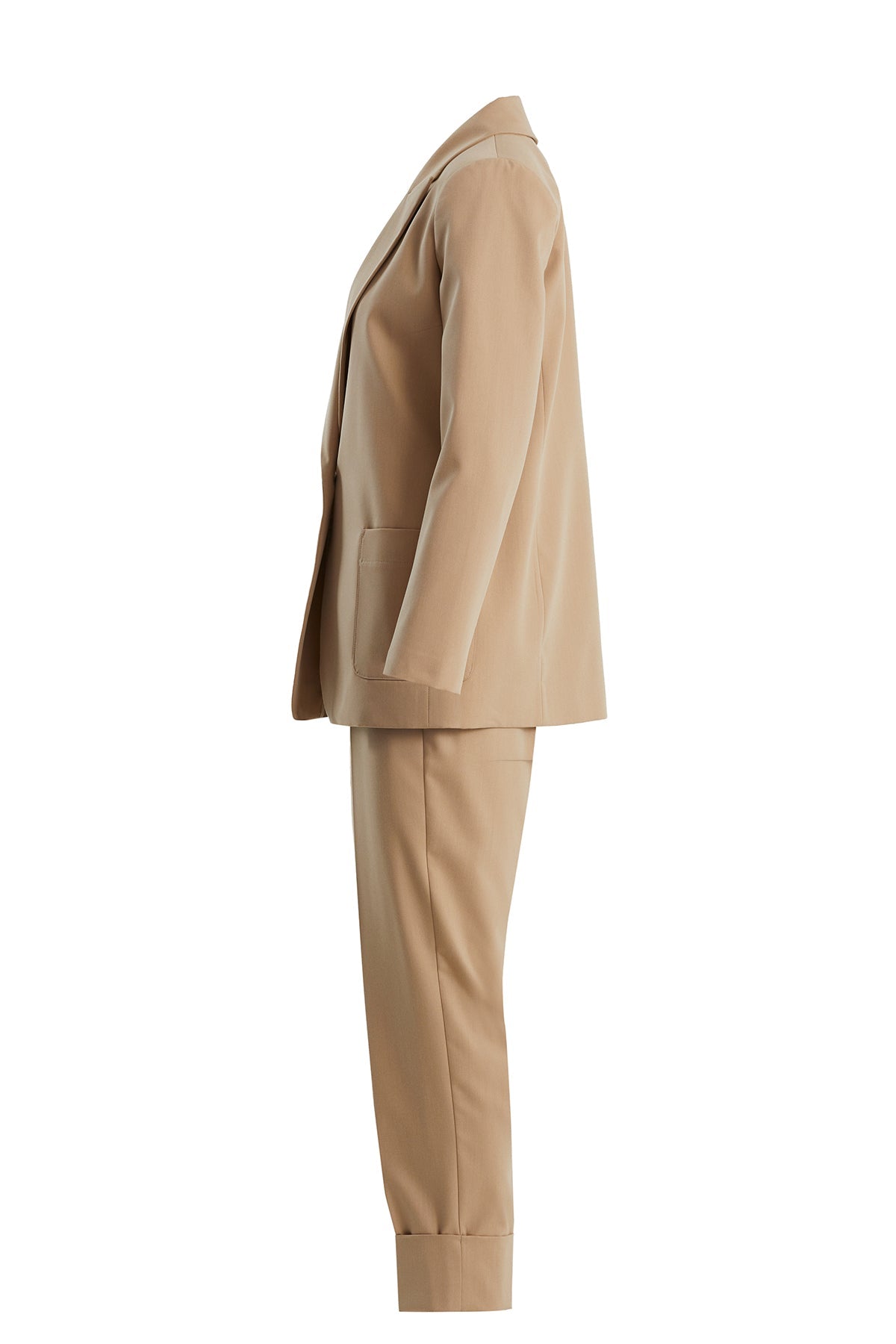 Brown Single-Button Blazer Suit