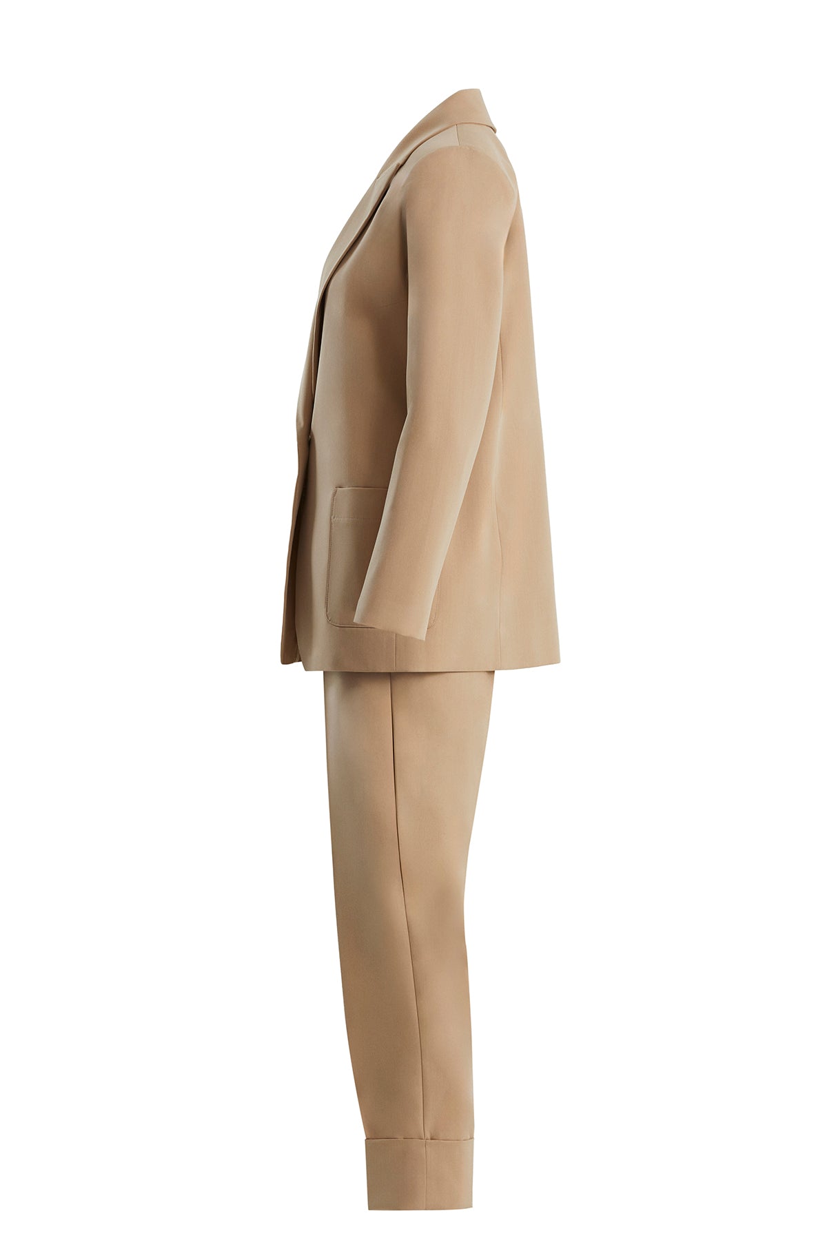 Brown Single-Button Blazer Suit