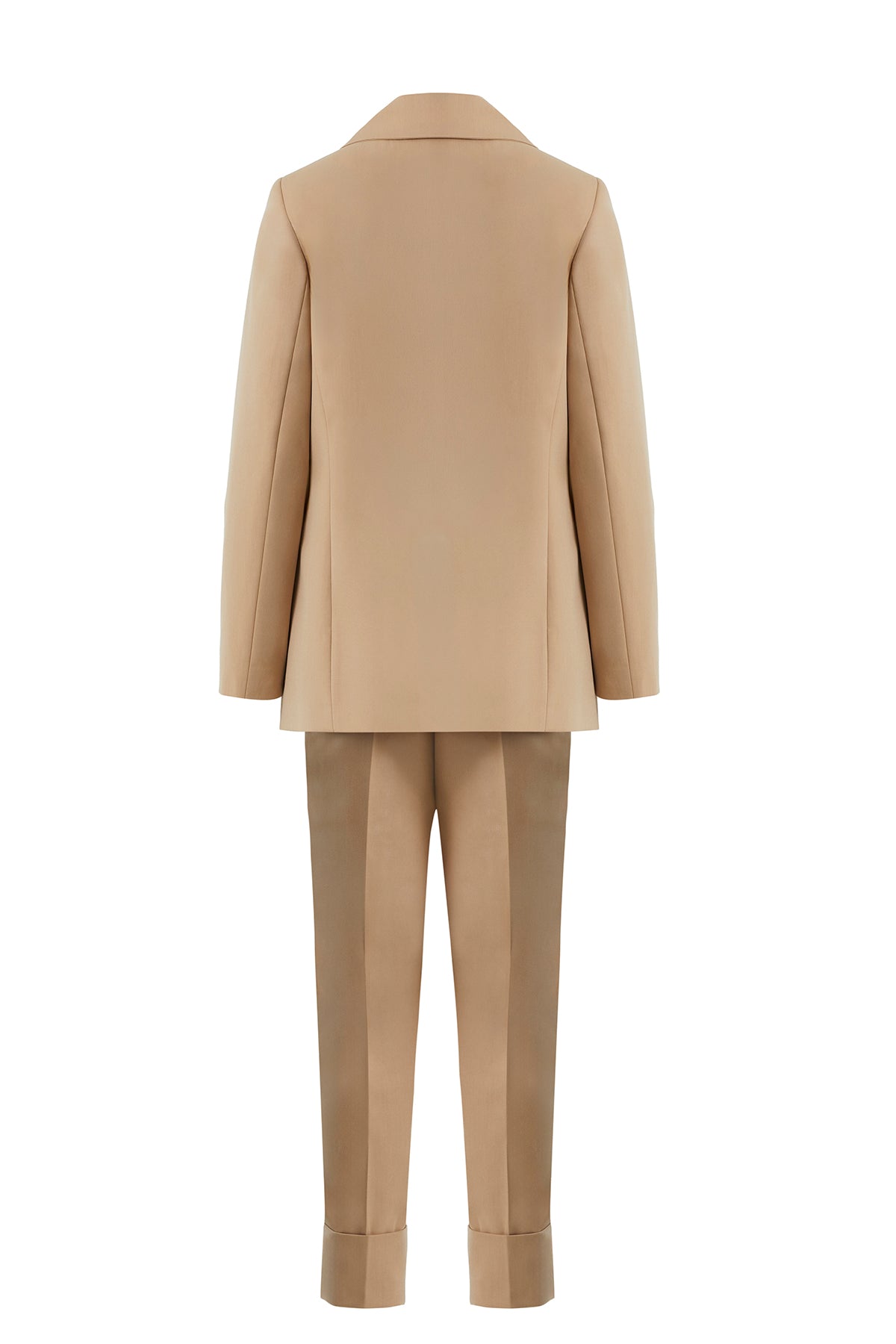 Brown Single-Button Blazer Suit