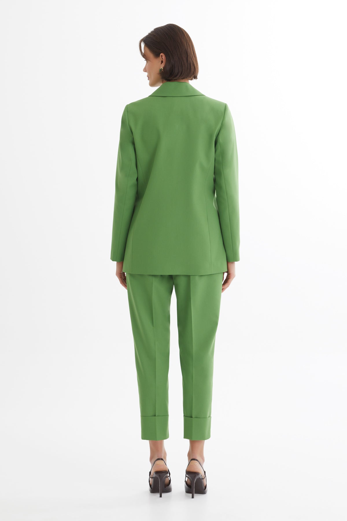 Green Single-Button Blazer Suit