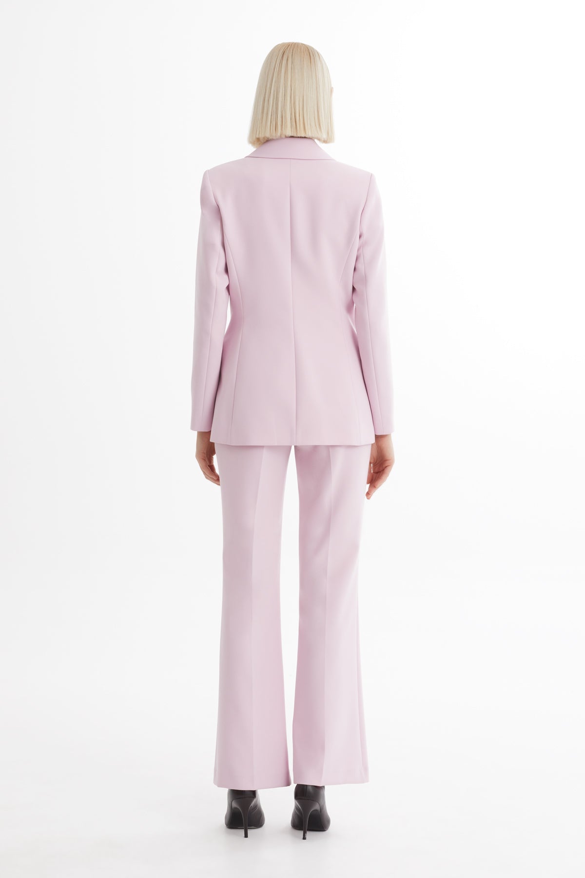 Purple Blazer and Straight-Leg Trouser Set