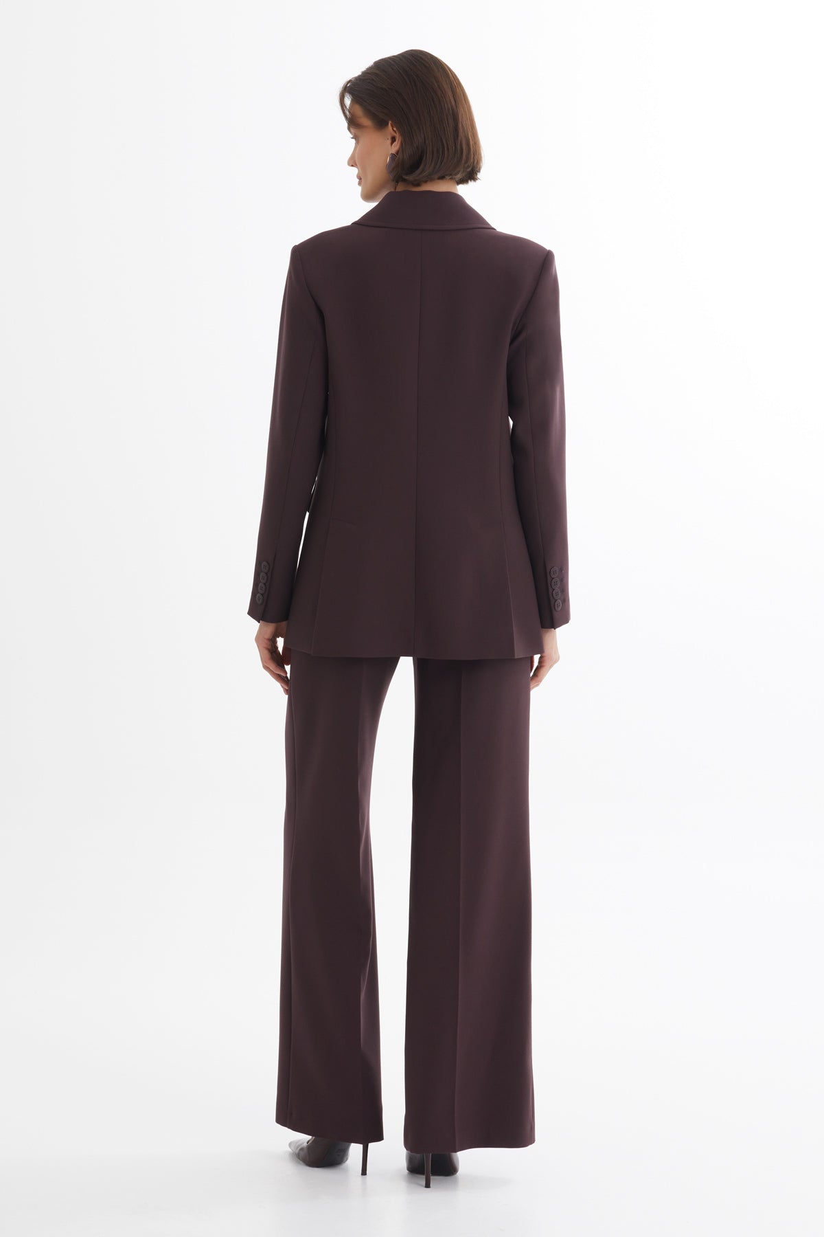 Red Double-Breasted Blazer and Pants Suit