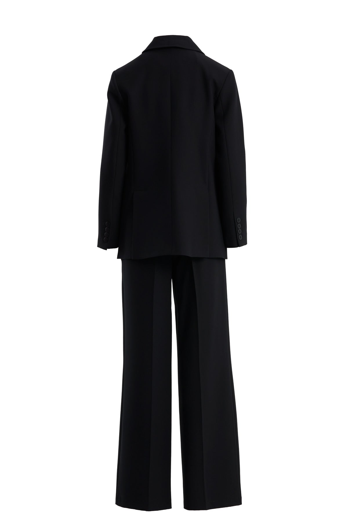 Black Double-Breasted Blazer and Pants Suit