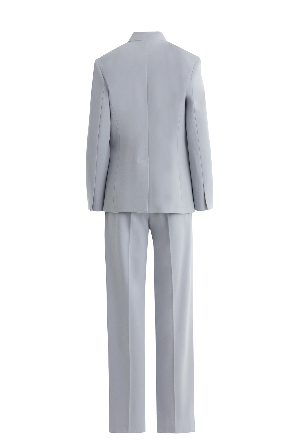 Grey Floral Detail Blazer Suit