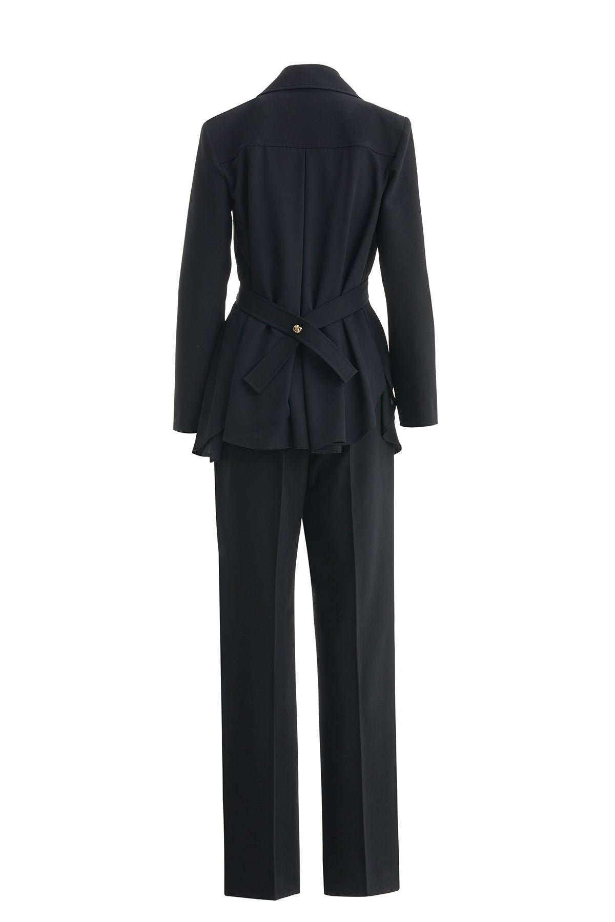Black Blazer and Straight-Leg Trouser Set
