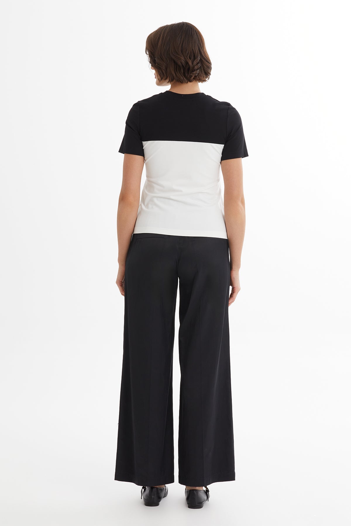 Ecru T-Shirt with Embroidery Details