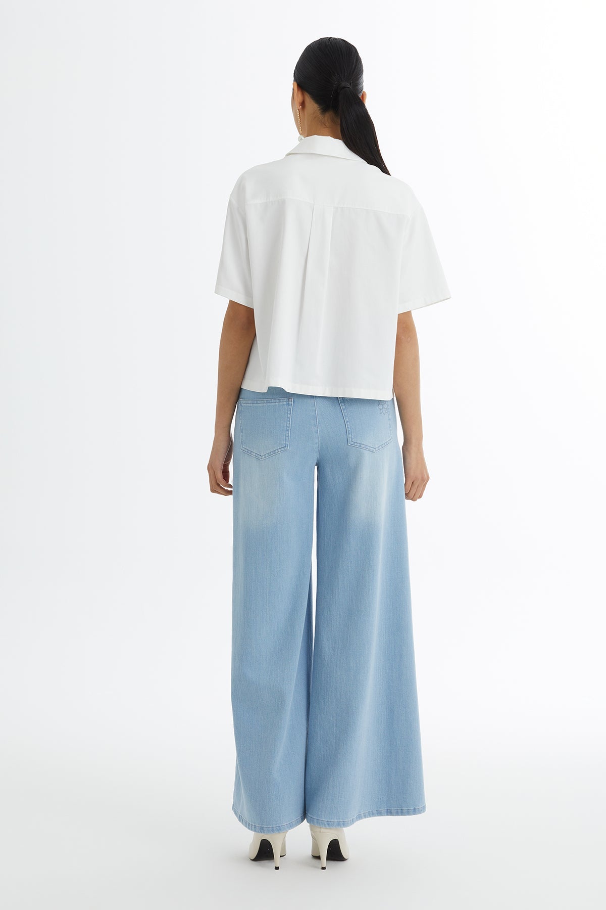 Ecru Printed Embroidered Statement Shirt