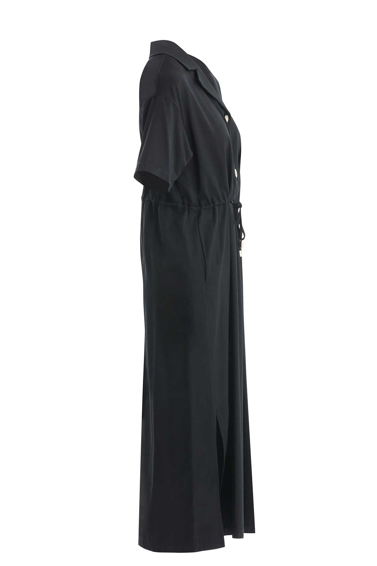 Black Cord-Tie Dress