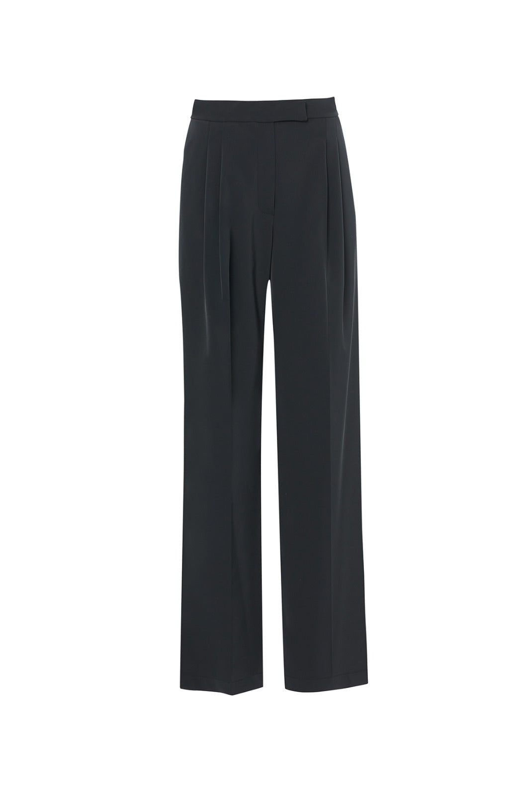 Front Pleated Wide Leg Trousers N